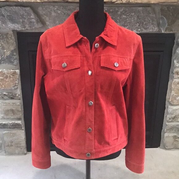 Northern Reflections Women's Leather Jacket, Red, Medium - Picture 1 of 8